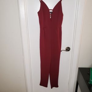 Burgandy jumpsuit